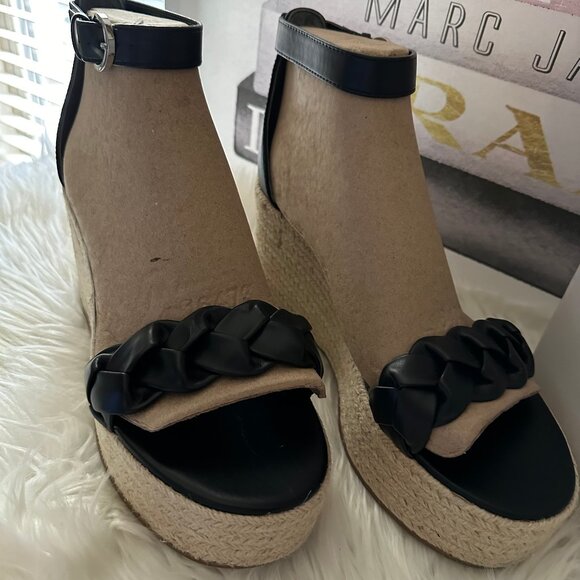NEW Calvin Klein Thea Wedge Espadrille Sandals - Sz 9.5 - Picture 4 of 15